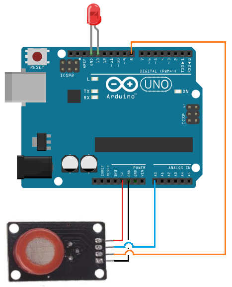 MQ-7 Carbon Monoxide CO Gas Alarm Sensor Detection - Arduino e-shop